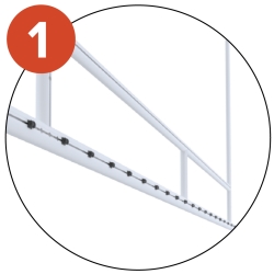 Reinforcement in the middle so that the 2 crossbar are horizontal