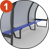 Ossature et assise 100% aluminium