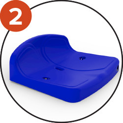 Assises ergonomiques en polypropylène traité UV