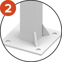 Platine avec renforts soudés