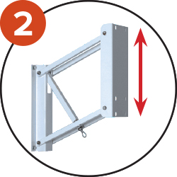 Hauteur ajustable de 2.6m à 3.05m avec manivelle (S14501)
