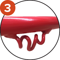 Crochet en acier galvanisé renforcé Ø4mm afin d’éviter toute casse et corrosion