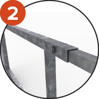 Cadre en 60x60mm et 50x50mm galvanisé à chaud