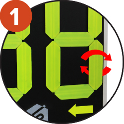 Score simple et rapide à changer manuellement. Couleurs vives pour une visibilité optimale