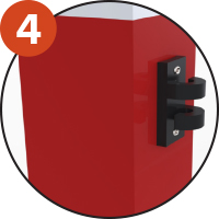 Crochets double fixations PVC traité anti-UV (offrant une meilleure résistance)