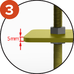 Plat acier épais (5mm) garantissant un bon soutien du but