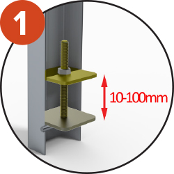 Capacité de rehausse allant de 10 à 100mm