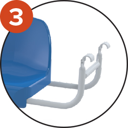 Fixation rapide sur chaise d’arbitre S25331