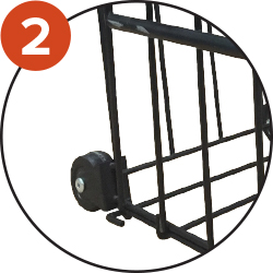 Roues en PVC permettant un transport facile du panier
