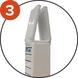 Pince rigide permettant de maintenir le câble du filet à 1.07m sans que celui ne descende