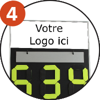 Surface de 20 x 60cm permet d’ajouter de la publicité
