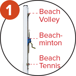 Hauteur ajustable : pour le Tennis / Badminton / Volleyball