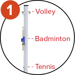 Hauteur ajustable : pour le Tennis / Badminton / Volleyball