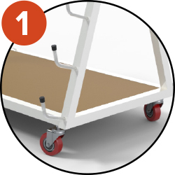 Facile à transporter grâce aux roues en PVC