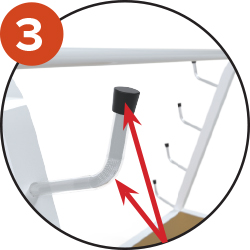 Embouts en caoutchouc et manchon de protection sur les supports  pour éviter les rayures et les dommages matériels