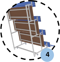 Zoom sur barres de renfort du plancher