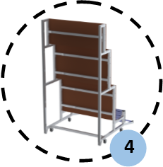 Zoom sur barres de renfort du plancher