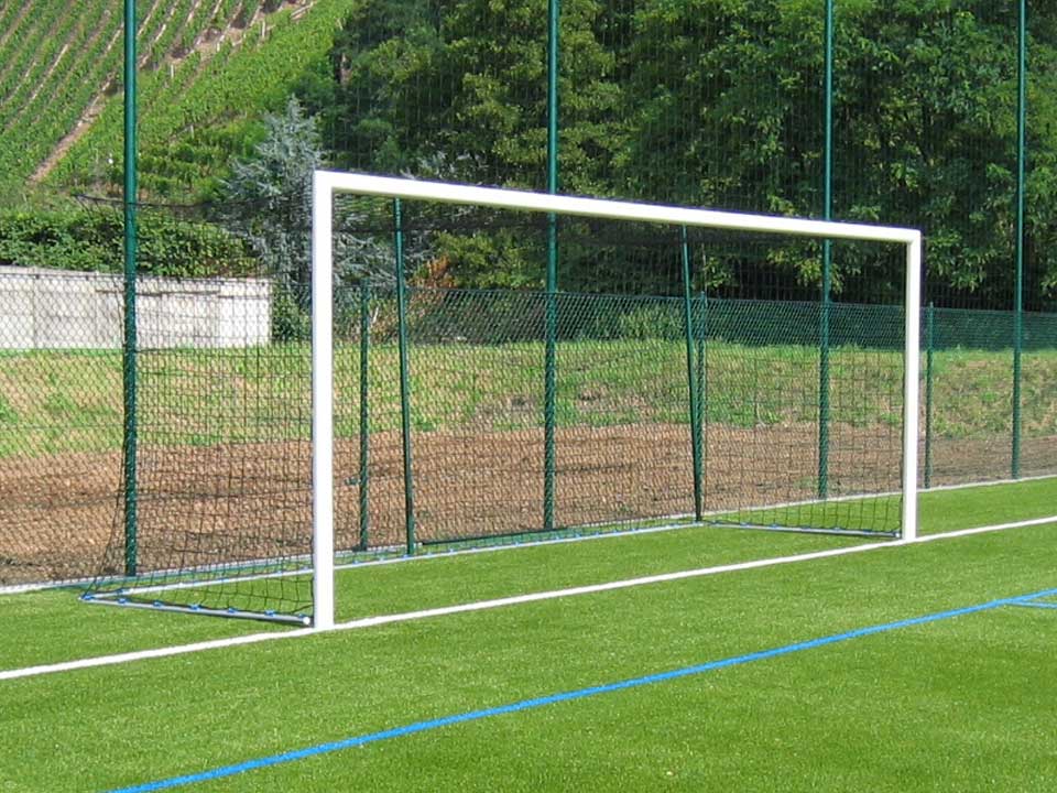 But de foot avec bache d'entrainement