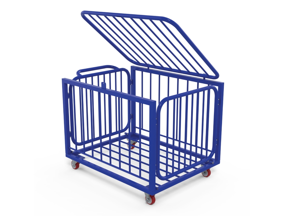 Chariot à Ballons VEVOR – Cage De Rangement Mobile 50,7x50x54,5 Cm, Noir, Neuf