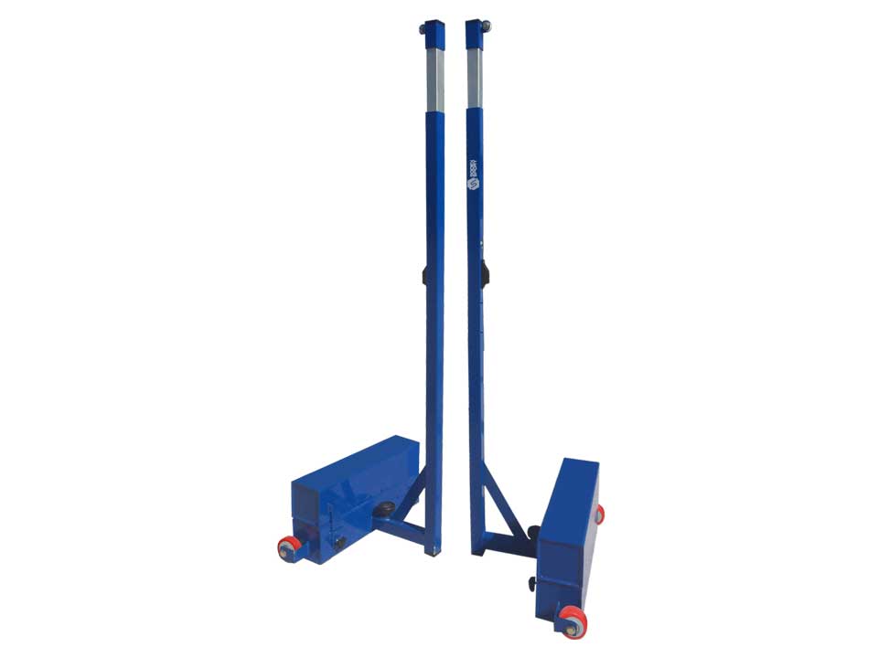 Poteaux De Badminton Avec Filet Réglable - Base Stable Avec Roulettes, Intérieur/extérieur - 5