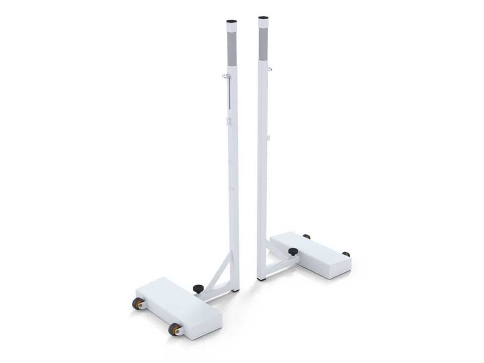 Poteaux Volleyball/Badminton Réglables - Filet Inclus | Support Acier Mobile Pour Jardin, Plage