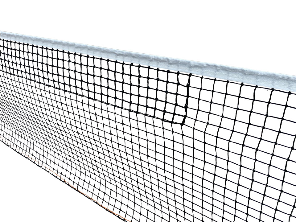 Filet de tennis rétro, maille double au centre du filet