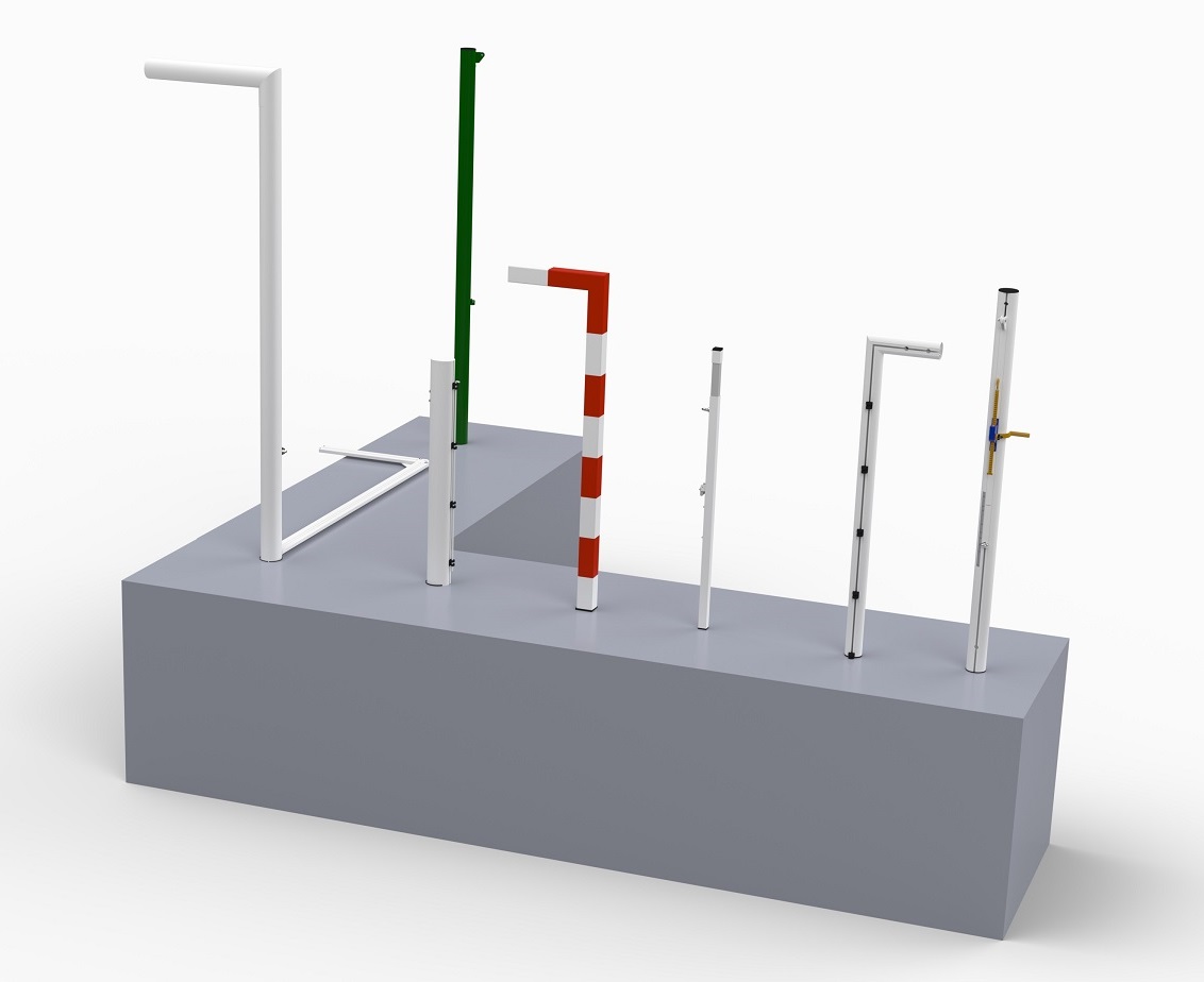 Podium avec miniature d'équipements sportifs
